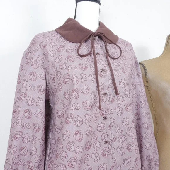 LEDIN x Harry Potter Brown Mauve Peter Pan Collar Tie Neck